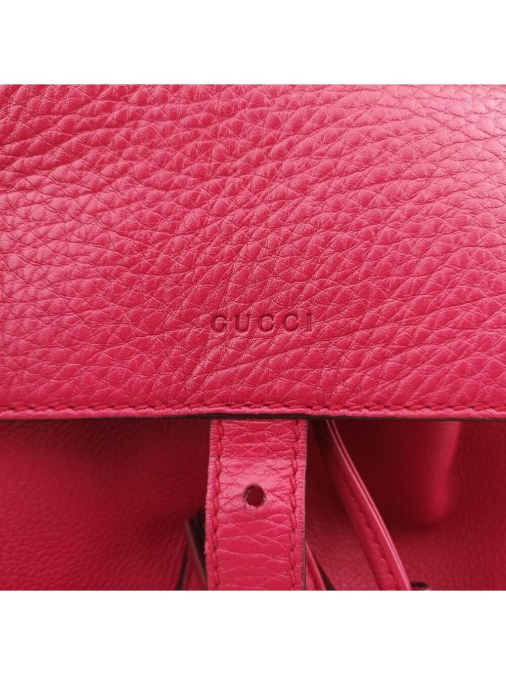 ★SOLD★ Gucci Bamboo Red Leather Backpack - Picture 14 of 15